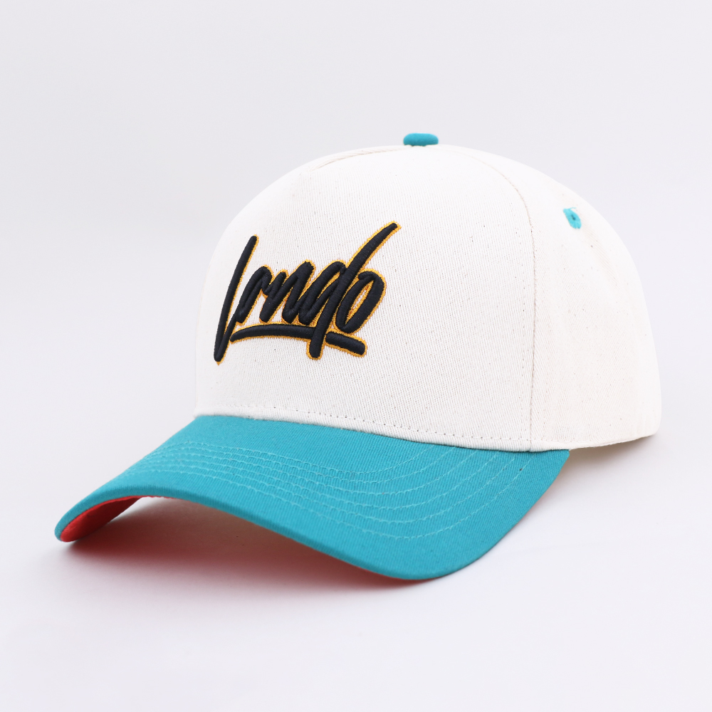 Two-Tone Script Logo 3D Embroidered Cotton Twill Baseball Cap