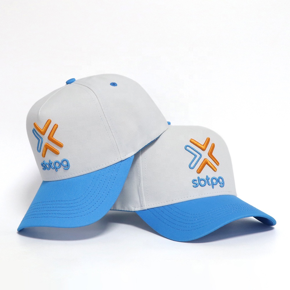 SBTPG 3D Logo Two Tone Cotton Twill 5 Panel Baseball Cap
