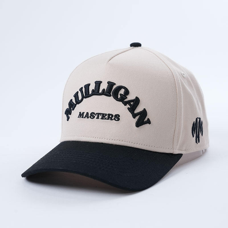 Two Tone Cotton Twill Baseball Cap with 3D Embroidered Mulligan Masters Logo