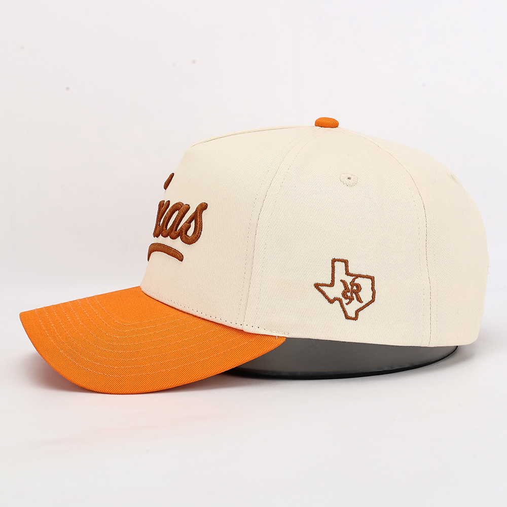 Texas Embroidered Two Tone Cotton Twill Baseball Cap