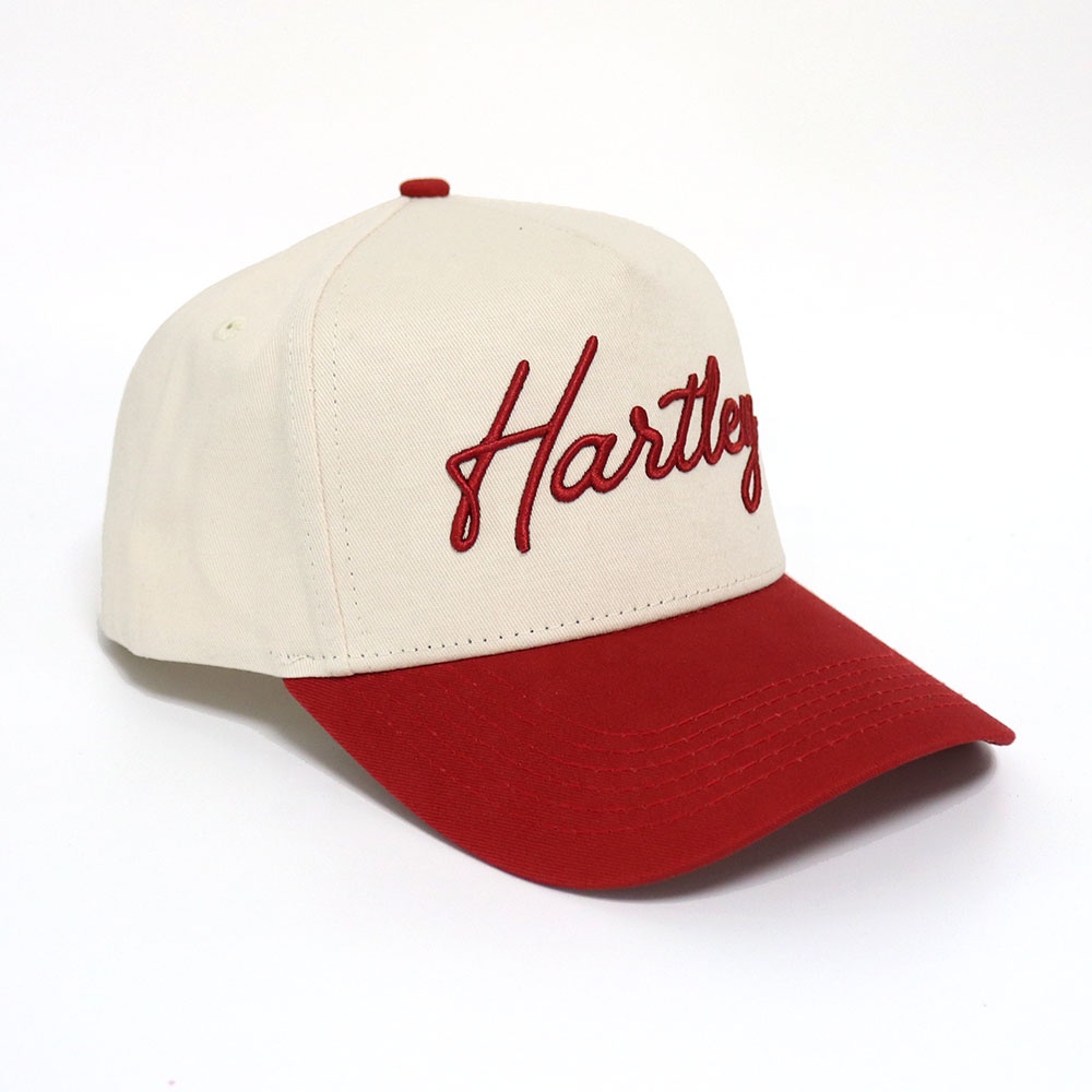 Hartley Two Tone Cotton Twill Baseball Cap with Script Embroidery