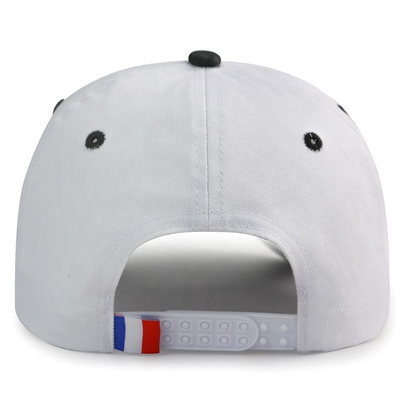 Black White Paris Letter Embroidered Two-Tone Baseball Cap