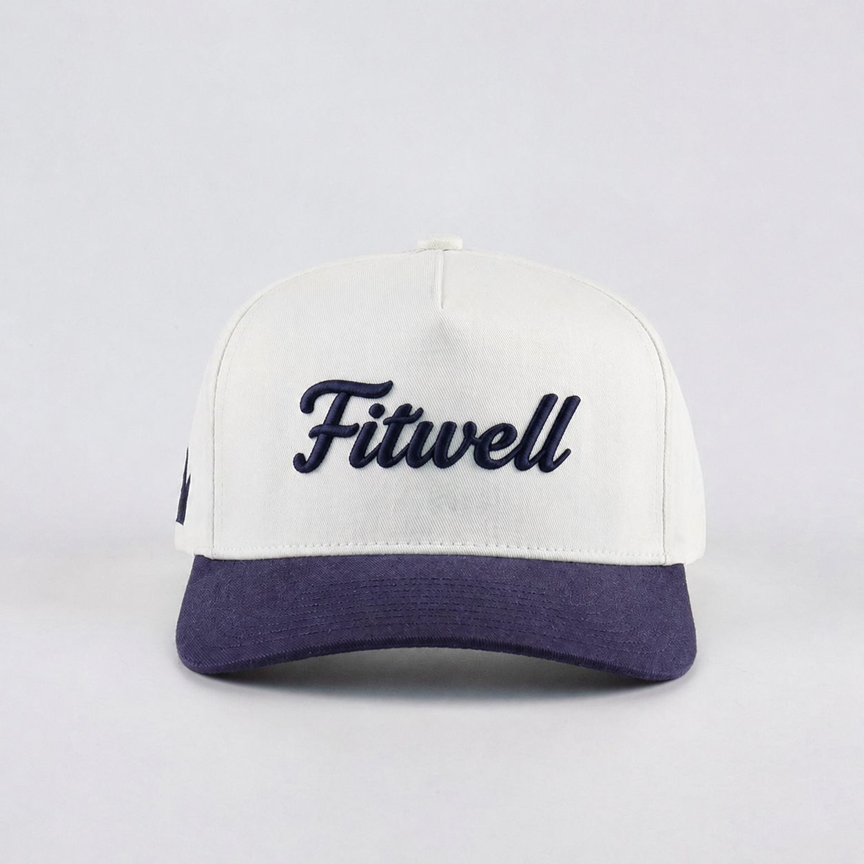 Two Tone Raised Logo Cotton Twill Baseball Cap