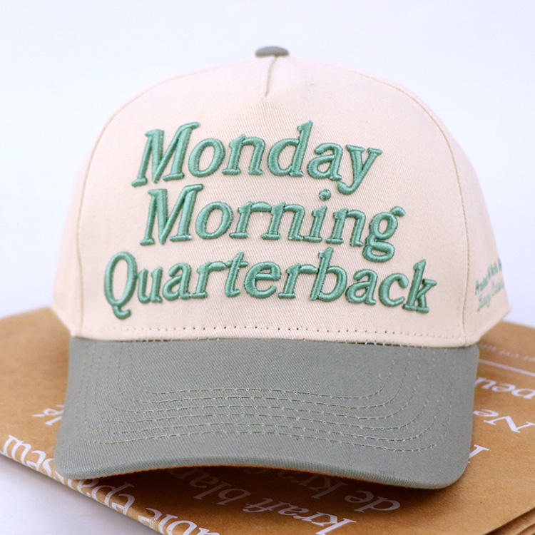 Monday Morning Quarterback Two-Tone 5 Panel Cotton Twill Baseball Cap