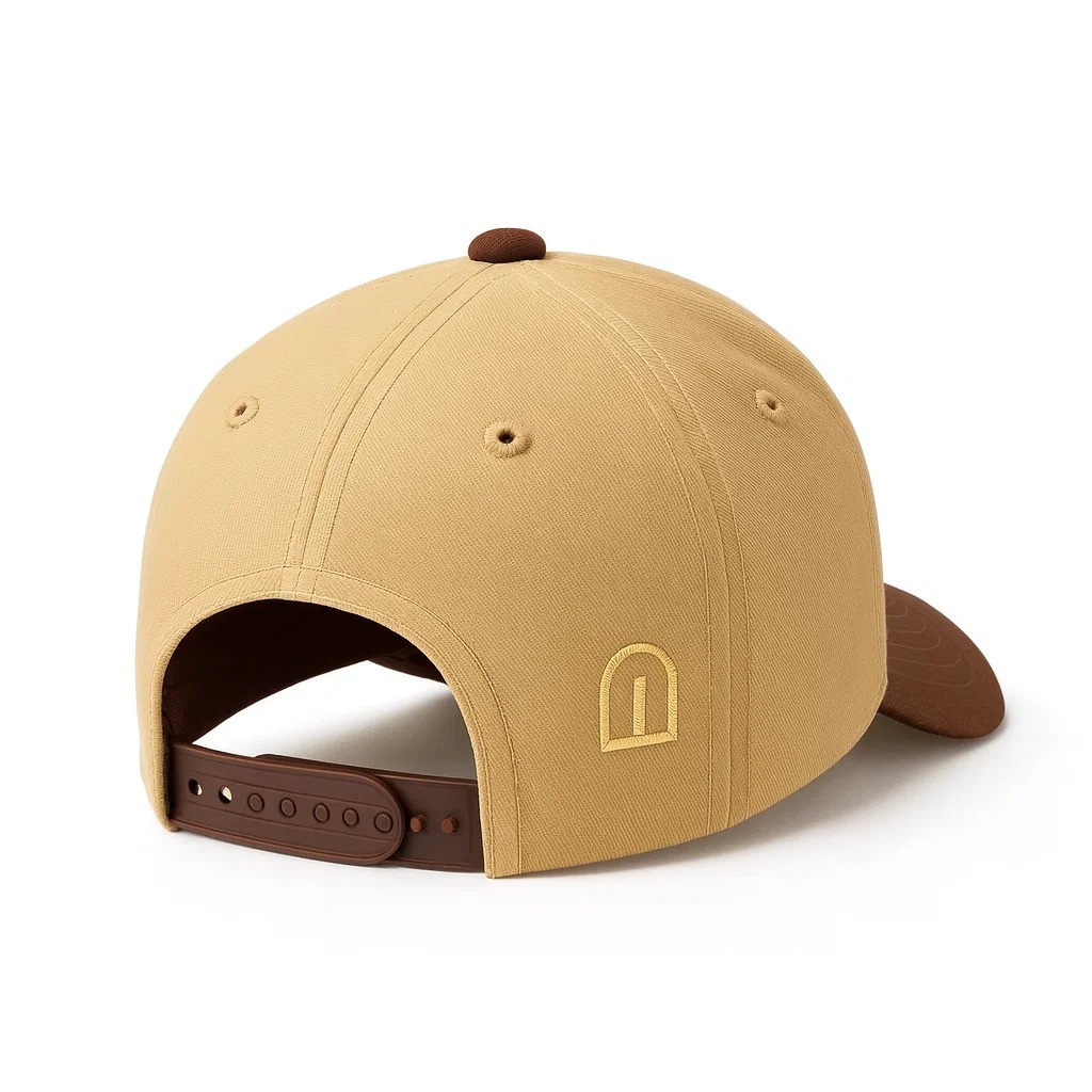 Tan and Brown Utah 3D Embroidered Five-Panel Baseball Cap