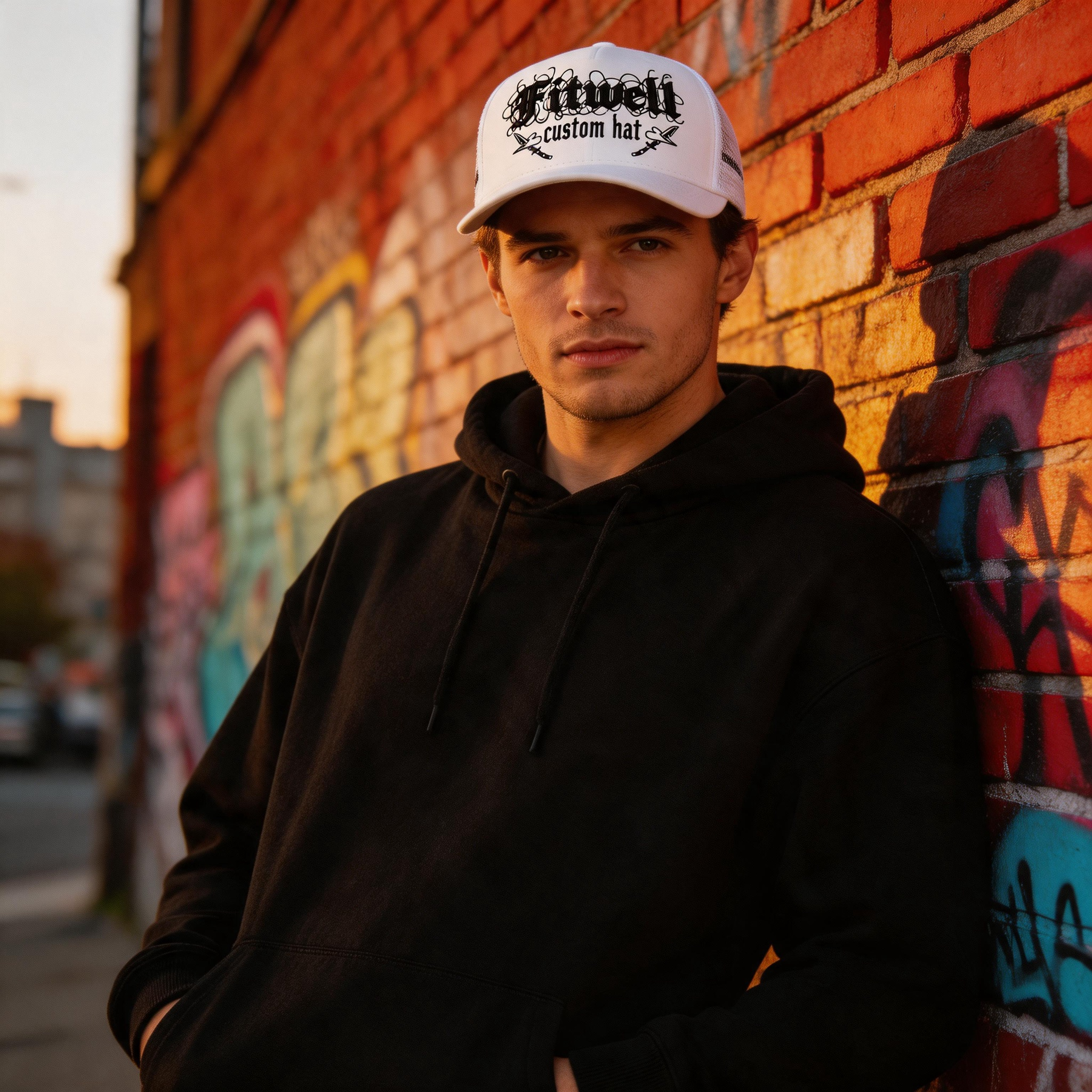 Two-Tone Cotton Twill Baseball Cap with Raised 3D Embroidered Statement Logo, Curved Brim and Contrast Eyelets – Custom Unisex Casual Hat