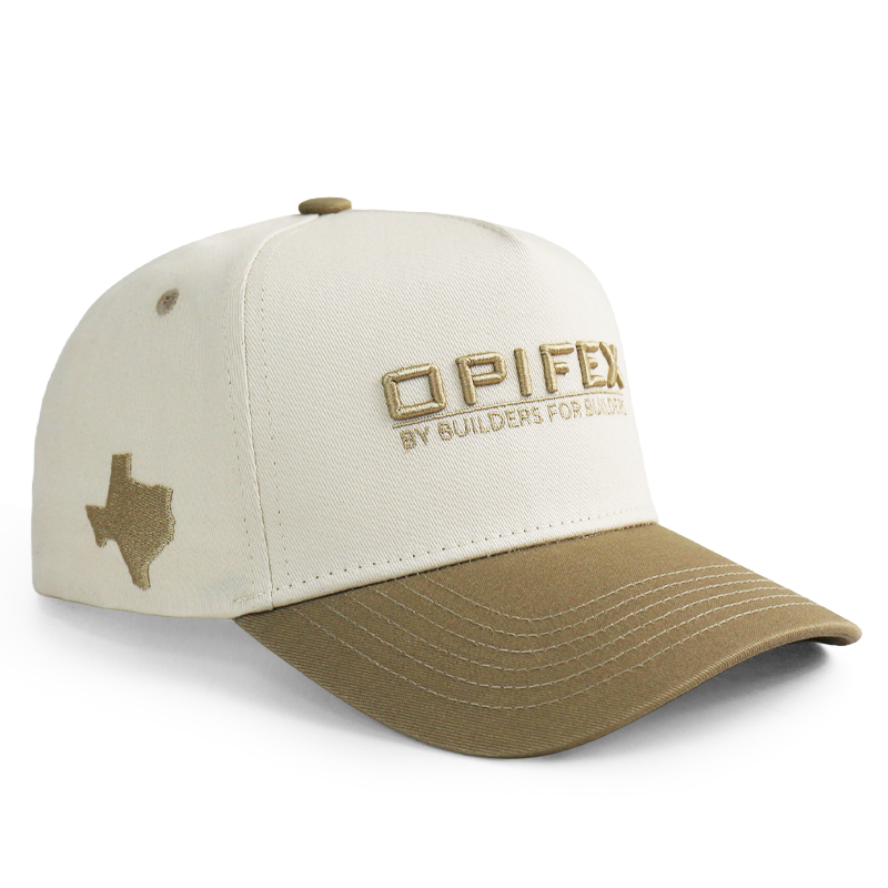 Two-Tone Cotton Twill Baseball Cap with Raised Embroidered Logo