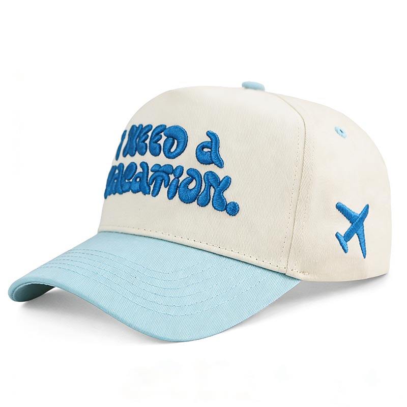 I Need a Vacation Two Tone 3D Embroidered Baseball Cap