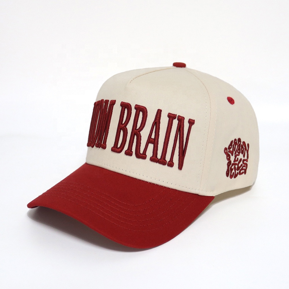 Mom Brain Embroidered Two Tone Baseball Cap Adjustable Snapback Hat