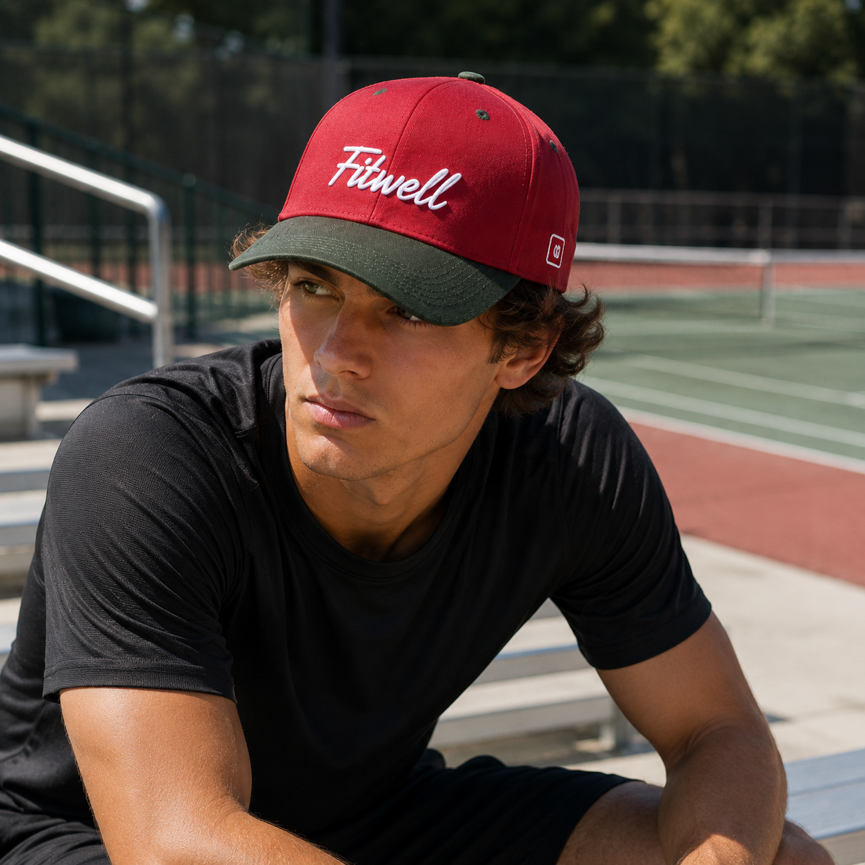 Four Locks Two Tone Embroidered Baseball Cap