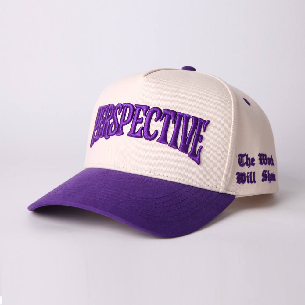 Perspective Purple Two Tone Embroidered Baseball Cap