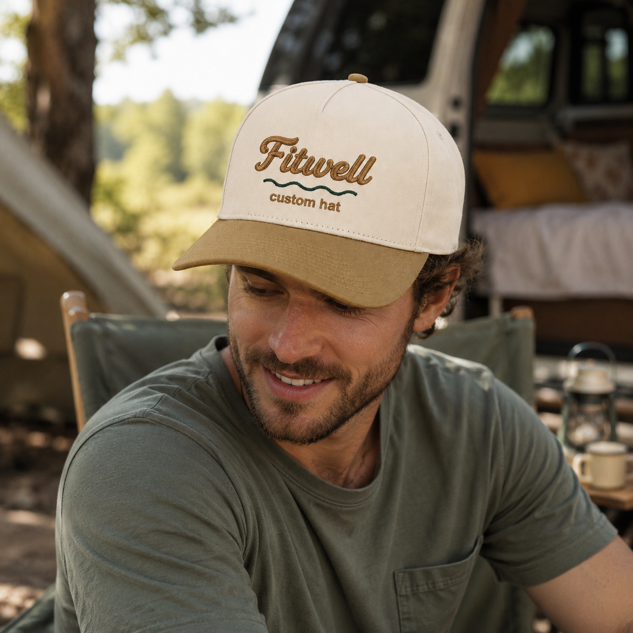 LovelyDay Two-Tone 5 Panel Cotton Twill Baseball Cap
