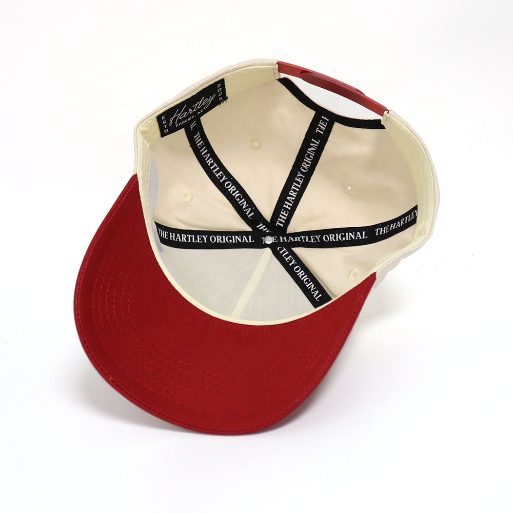 Hartley Two Tone Cotton Twill Baseball Cap with Script Embroidery