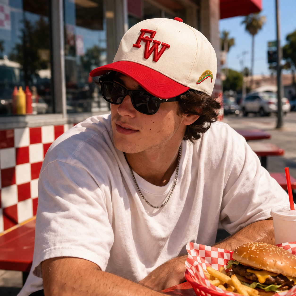 MX Embroidered Two Tone Cotton Twill Baseball Cap