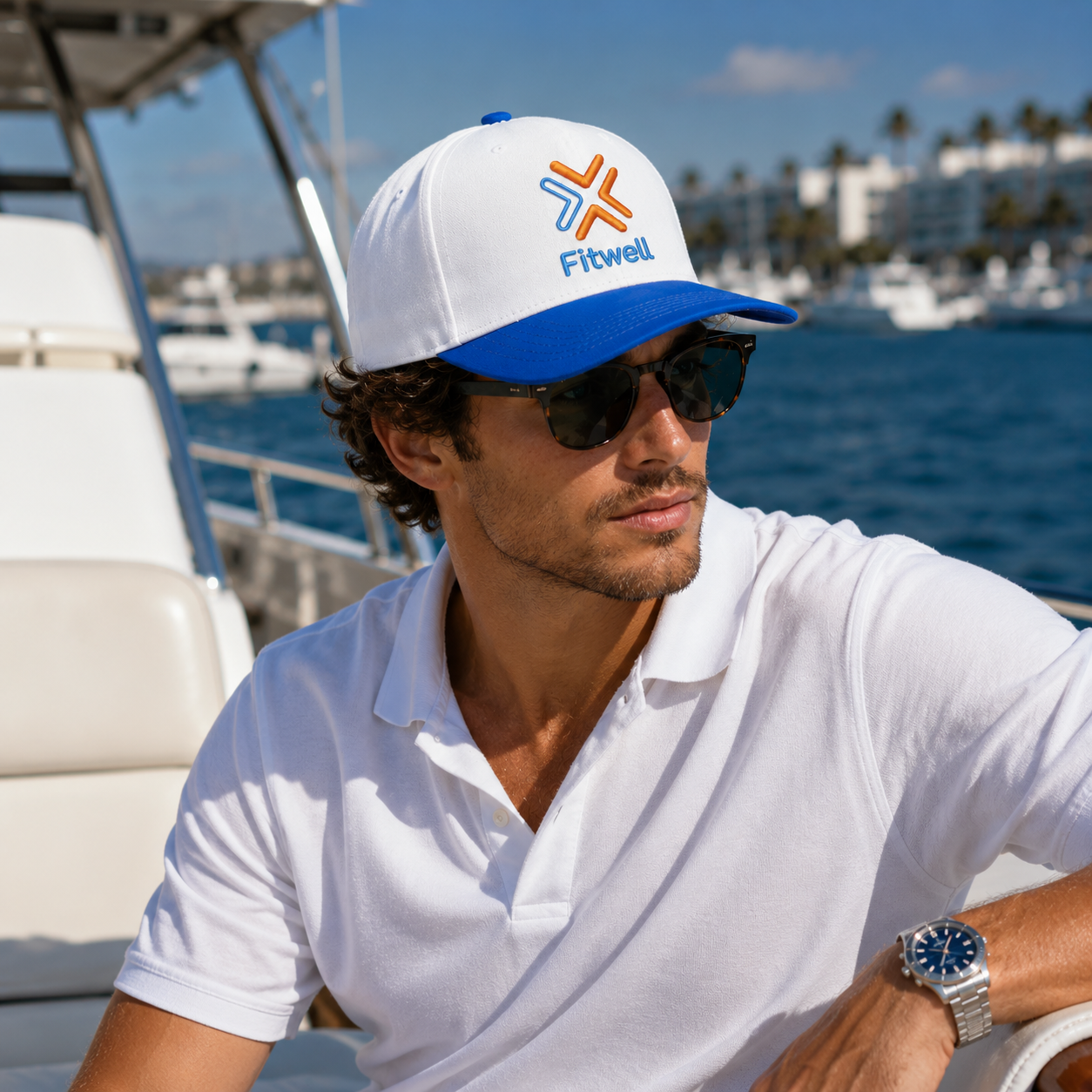 SBTPG 3D Logo Two Tone Cotton Twill 5 Panel Baseball Cap
