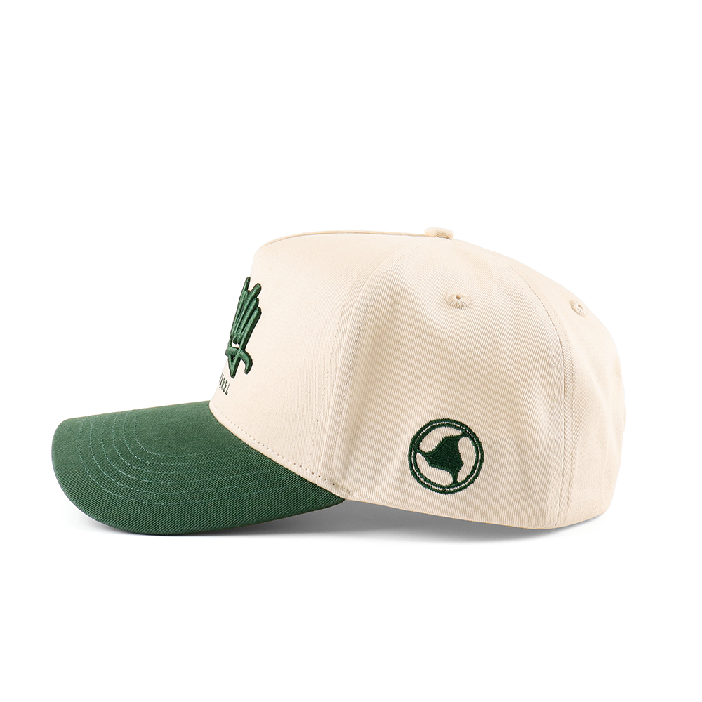 Two Tone Embroidered Script Logo Baseball Cap Cotton Twill Casual Hat