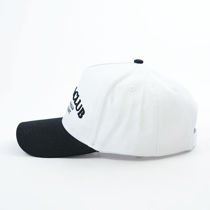 Mirelle Club Black Brim Embroidered Baseball Cap