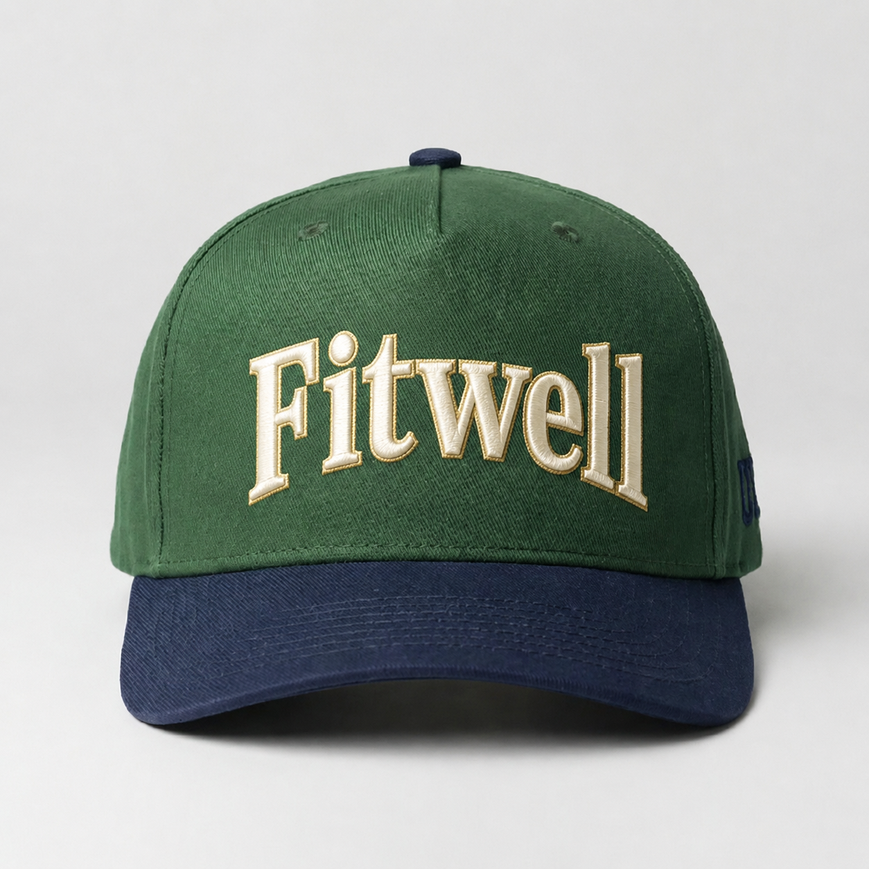 Green Navy TRAILBLAZER Embroidered Baseball Cap – Two-Tone Vintage Streetwear Hat