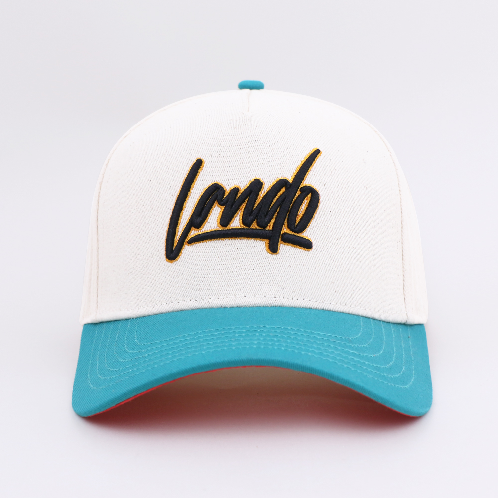 Two-Tone Script Logo 3D Embroidered Cotton Twill Baseball Cap