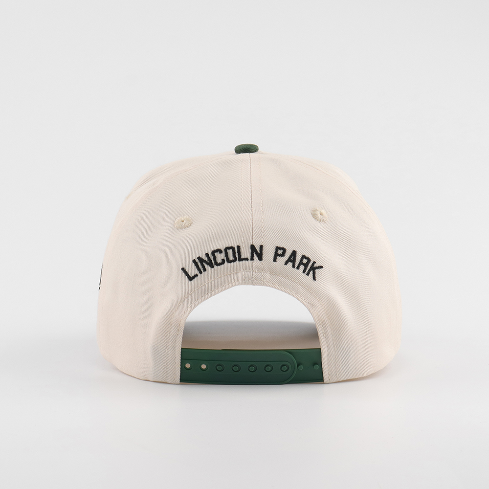 Cream Green FIELD HOUSE 3D Embroidered Curved Brim Baseball Cap