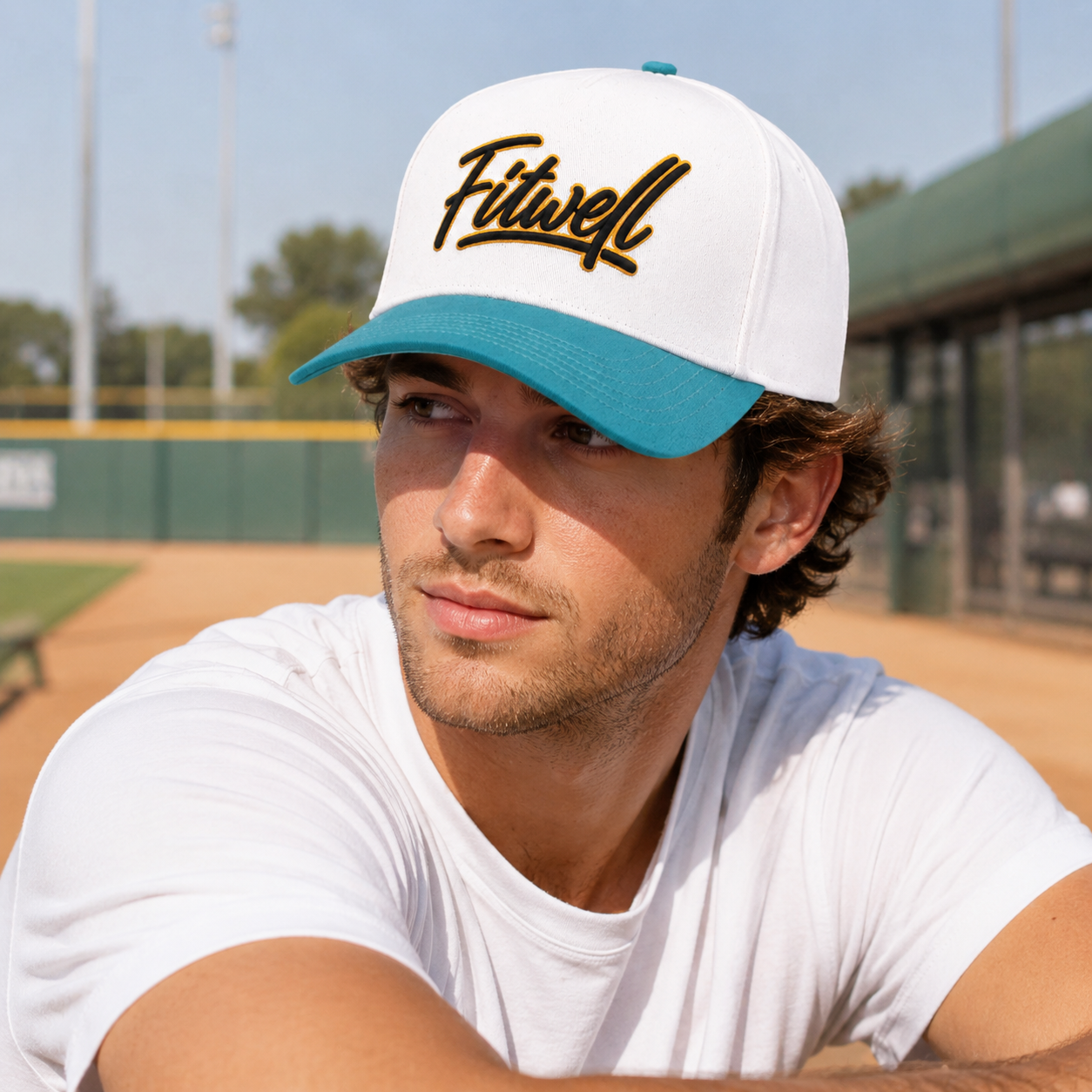 Two-Tone Script Logo 3D Embroidered Cotton Twill Baseball Cap