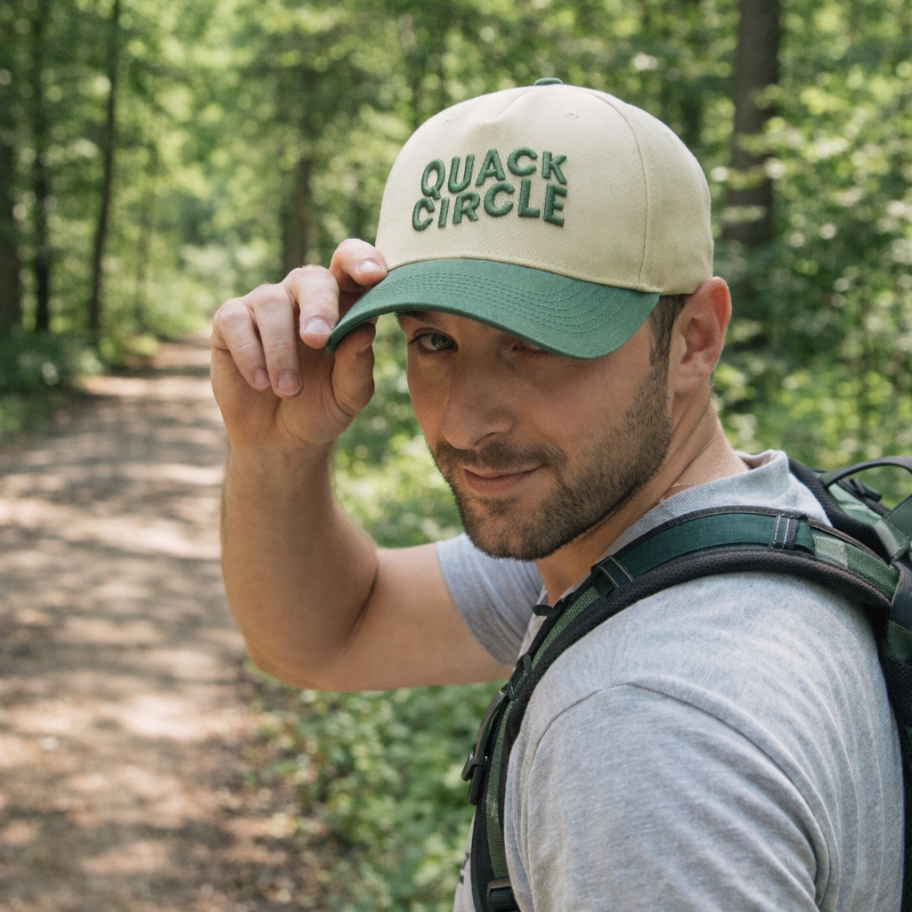 Quack Circle 3D Embroidered Two-Tone Baseball Cap