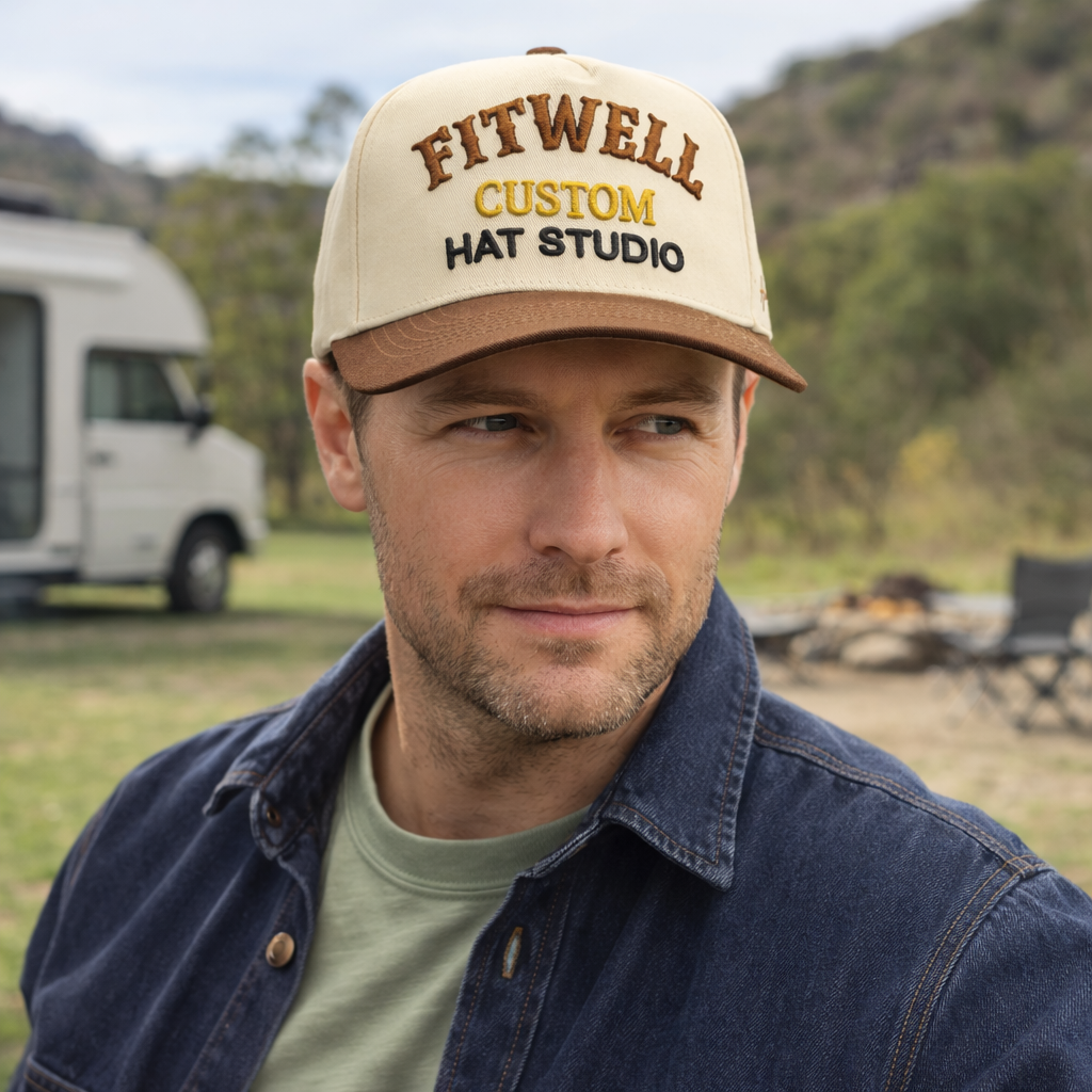 Two-Tone Embroidered Street Style 5-Panel Baseball Cap