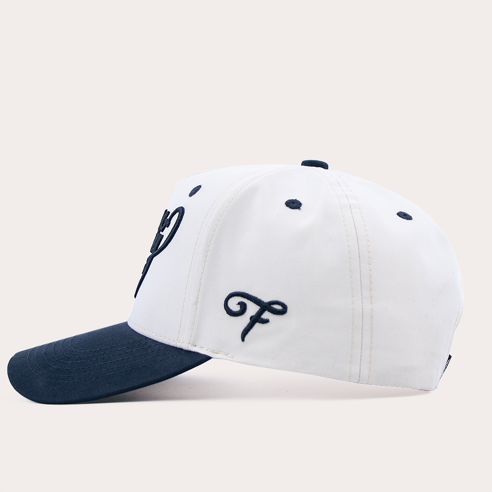 Two Tone Cotton Twill Baseball Cap with 3D Embroidered Quality Script Logo