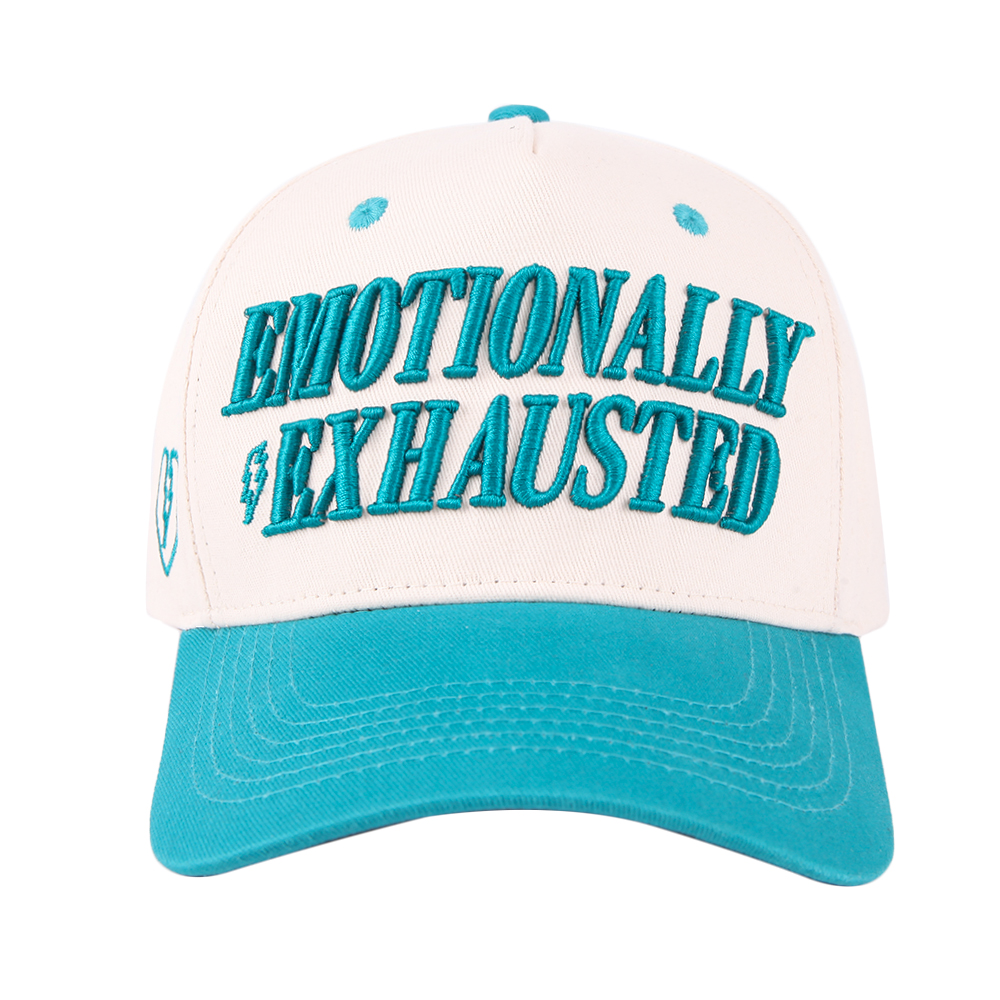 Two-Tone Cotton Twill Baseball Cap with Raised 3D Embroidered Statement Logo, Curved Brim and Contrast Eyelets – Custom Unisex Casual Hat