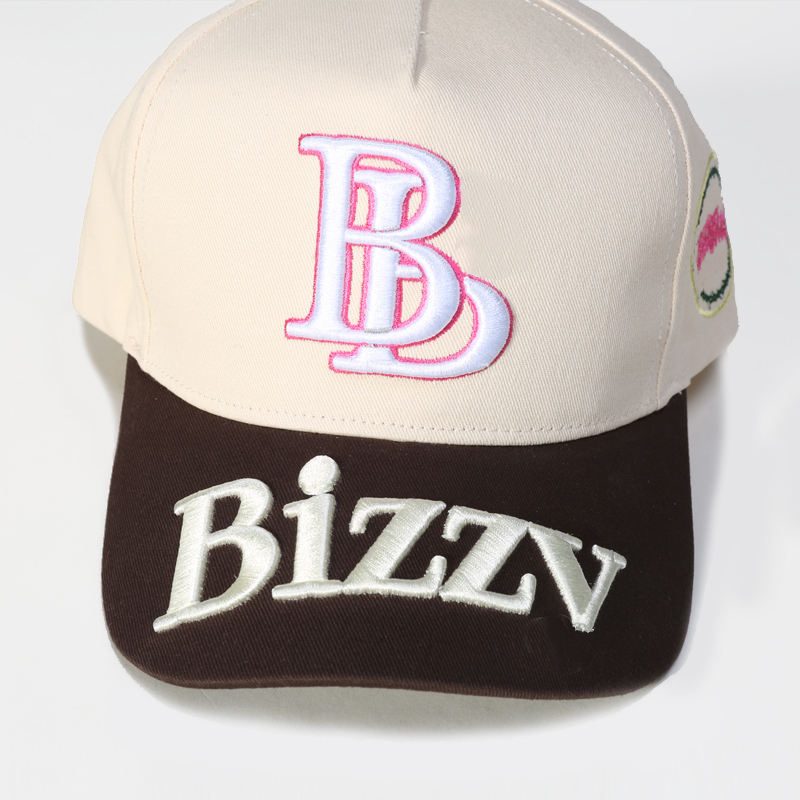 Two-Tone 3D Embroidered Letter Baseball Cap with Curved Brim