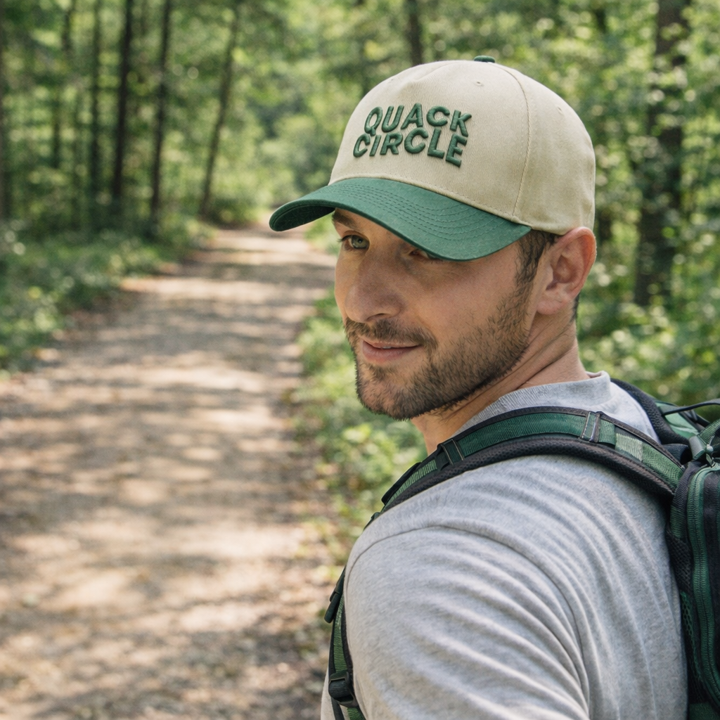 Quack Circle 3D Embroidered Two-Tone Baseball Cap