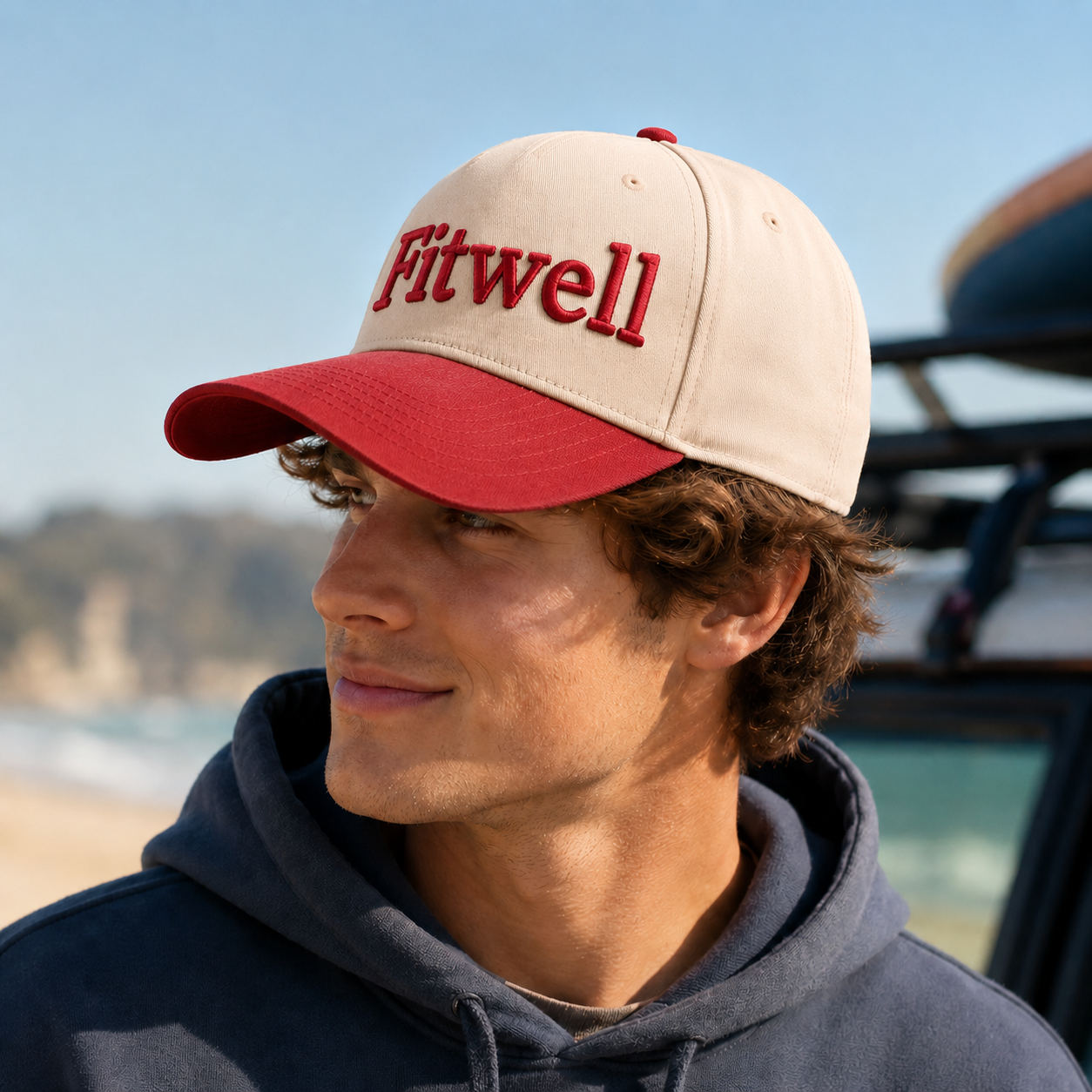 Two-Tone 3D Embroidered Cotton Twill Baseball Cap