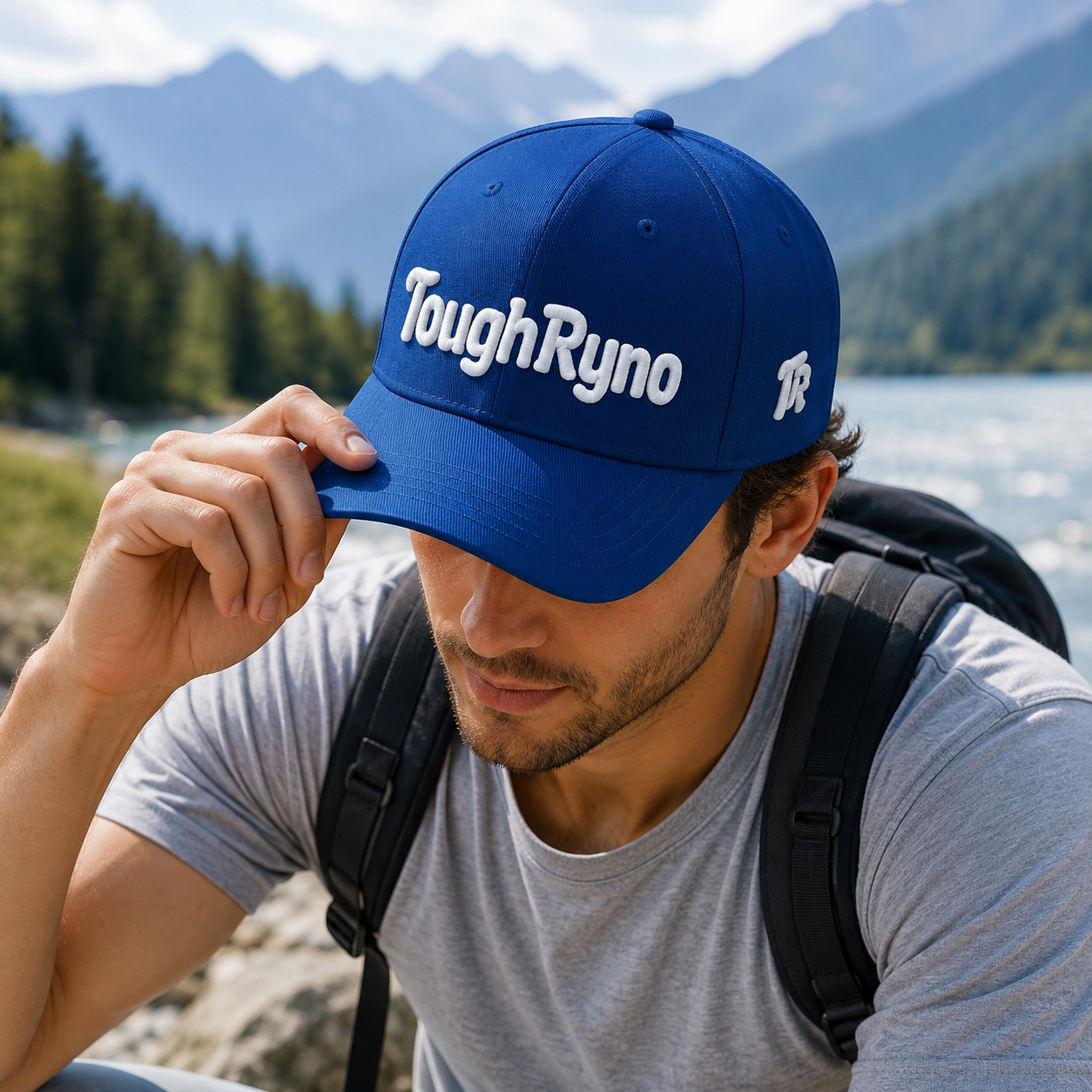 Royal Blue and Sky Blue ToughRyno 3D Embroidered Baseball Cap