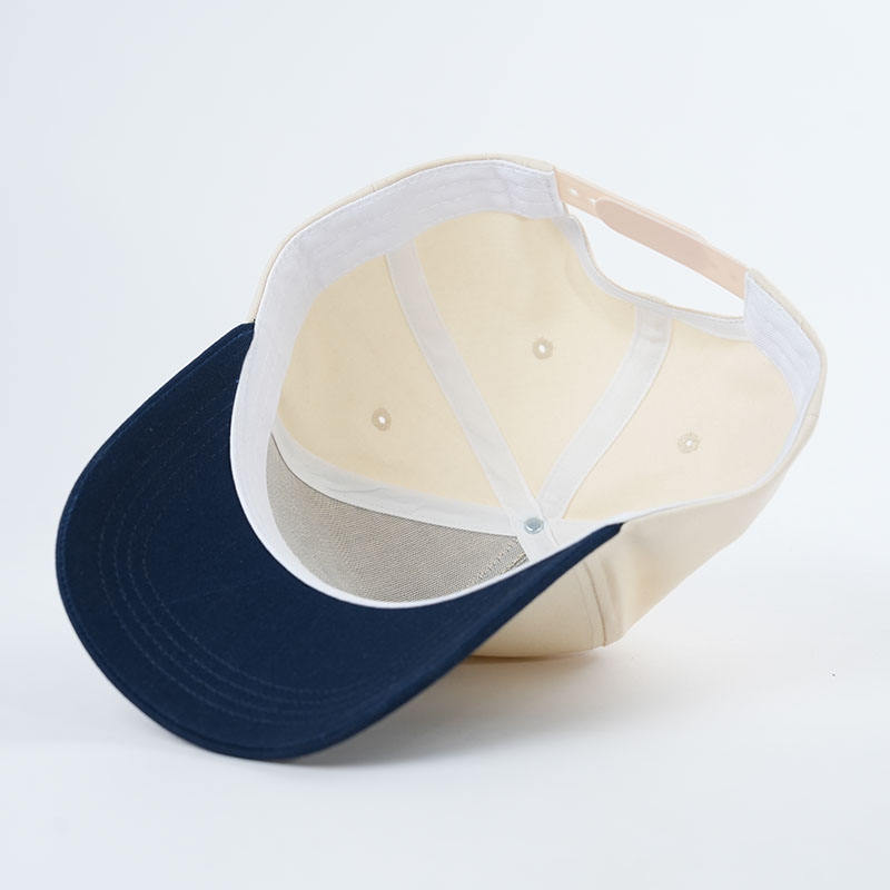 Two-Tone Cotton Twill Baseball Cap with Raised Embroidered Front Logo