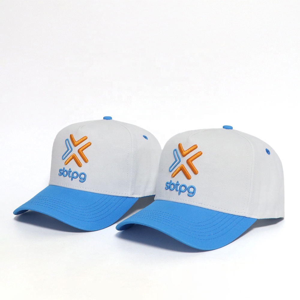 SBTPG 3D Logo Two Tone Cotton Twill 5 Panel Baseball Cap