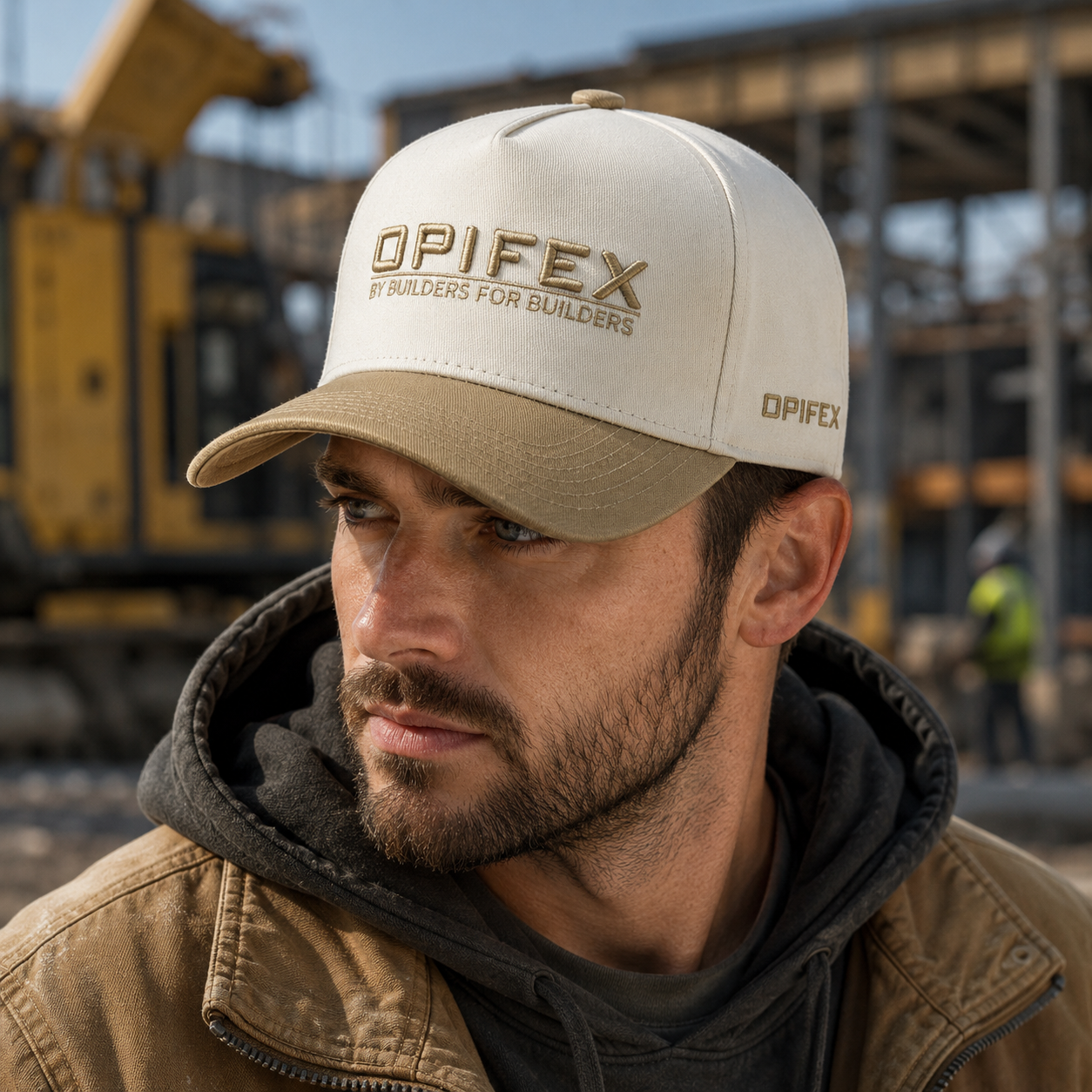 Two-Tone Cotton Twill Baseball Cap with Raised Embroidered Logo