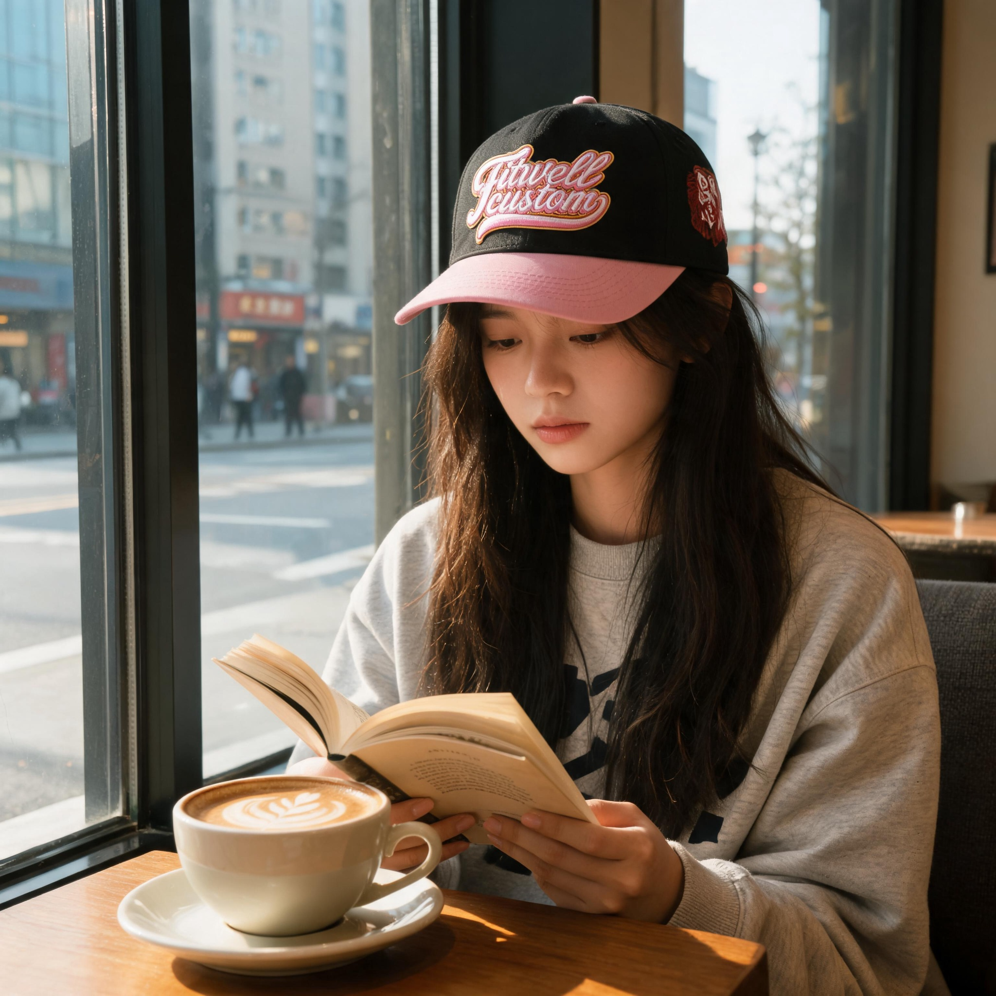 Black Pink Two Tone Embroidered Snapback Baseball Cap with Green Under Brim