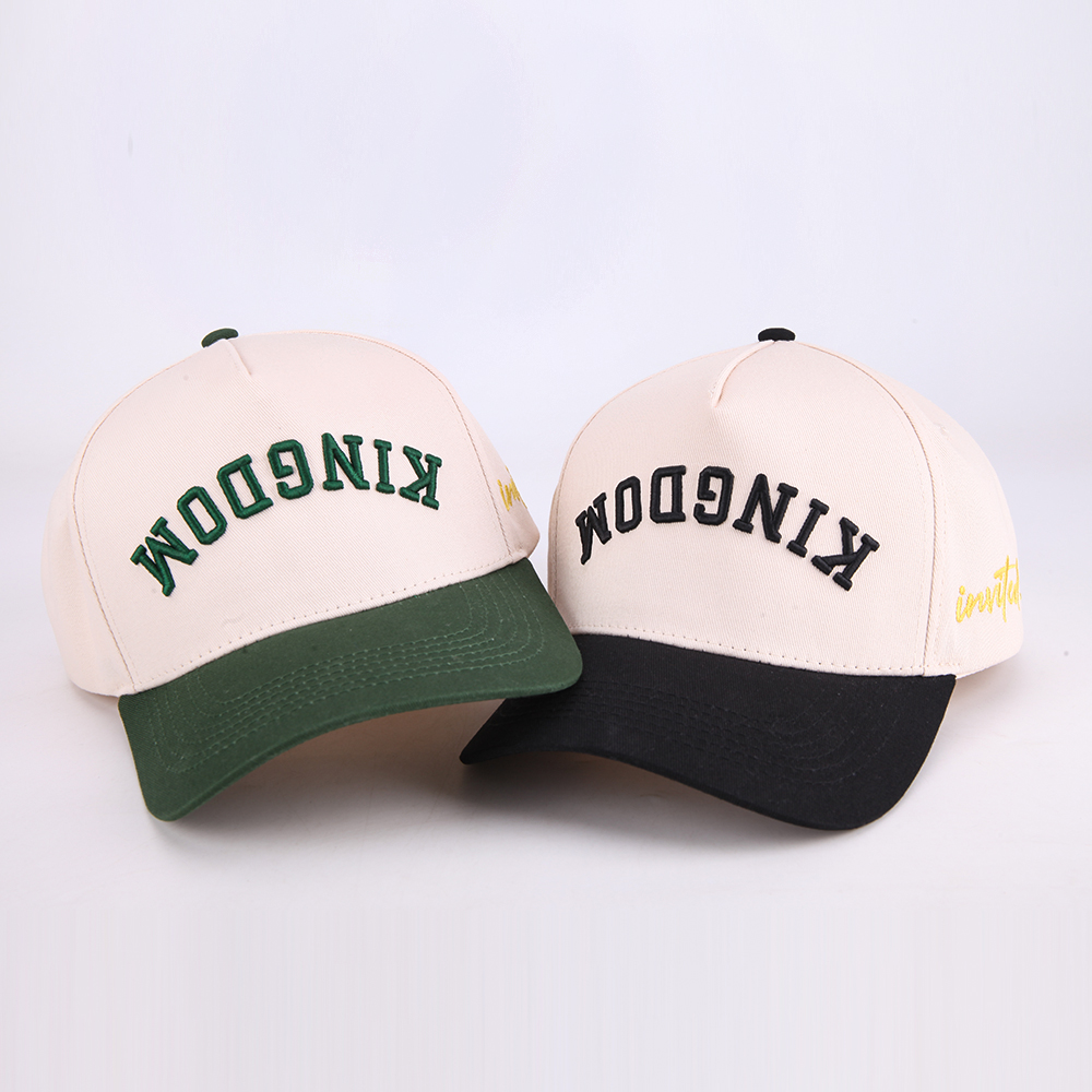 Cream Kingdom 3D Embroidered Two-Tone Baseball Cap