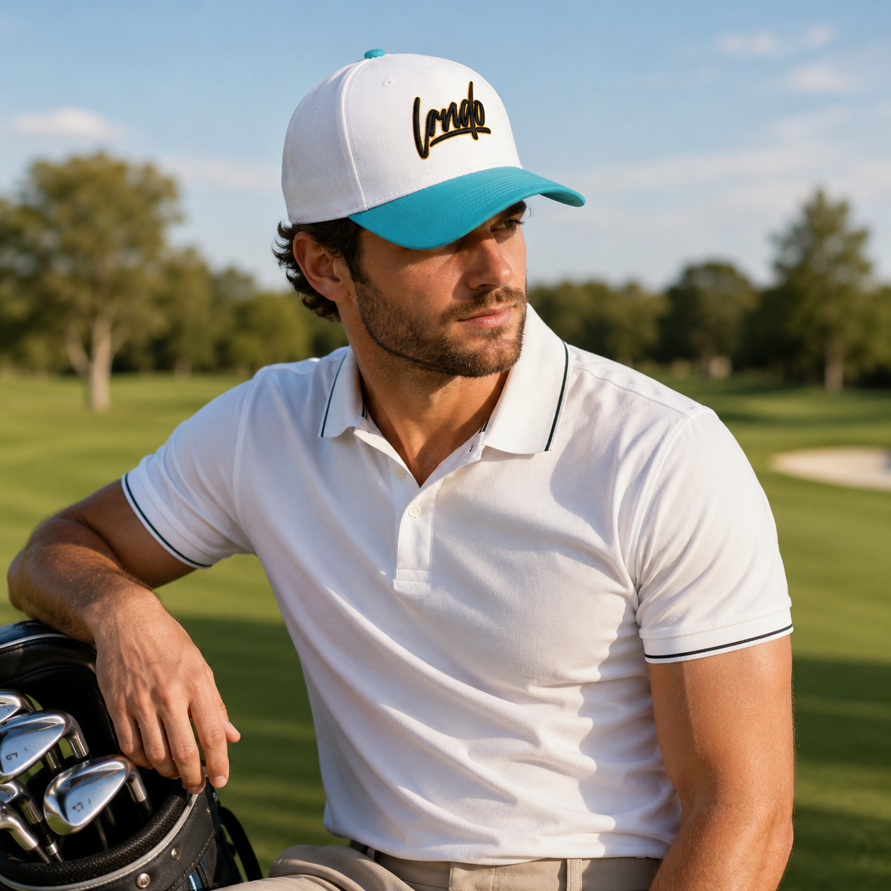 Two-Tone Script Logo 3D Embroidered Cotton Twill Baseball Cap