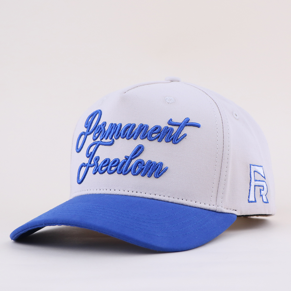 Permanent Freedom Script Embroidered Two Tone Baseball Cap