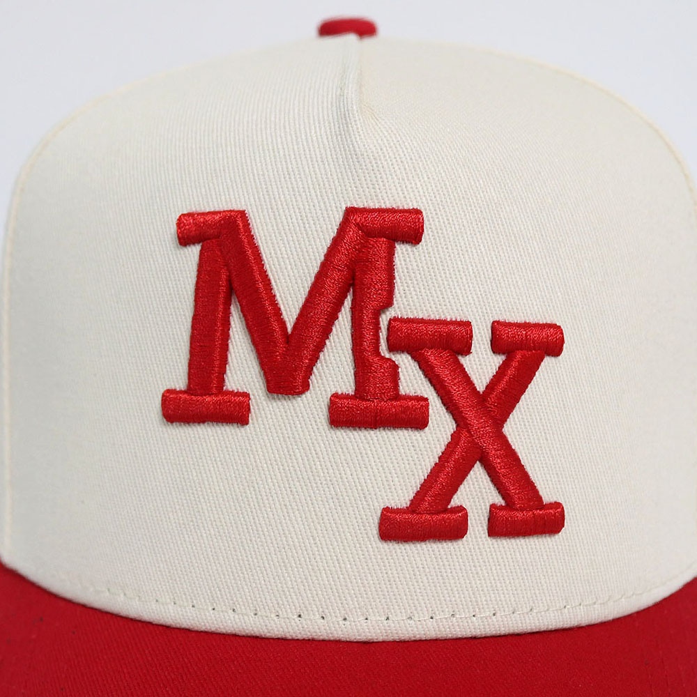 MX Embroidered Two Tone Cotton Twill Baseball Cap
