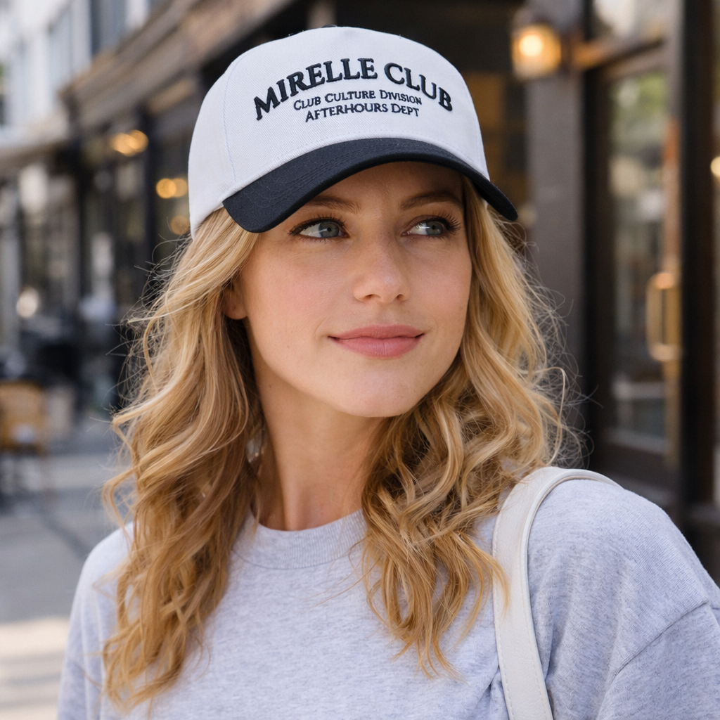 Mirelle Club Two Tone 3D Embroidered Cotton Twill Baseball Cap
