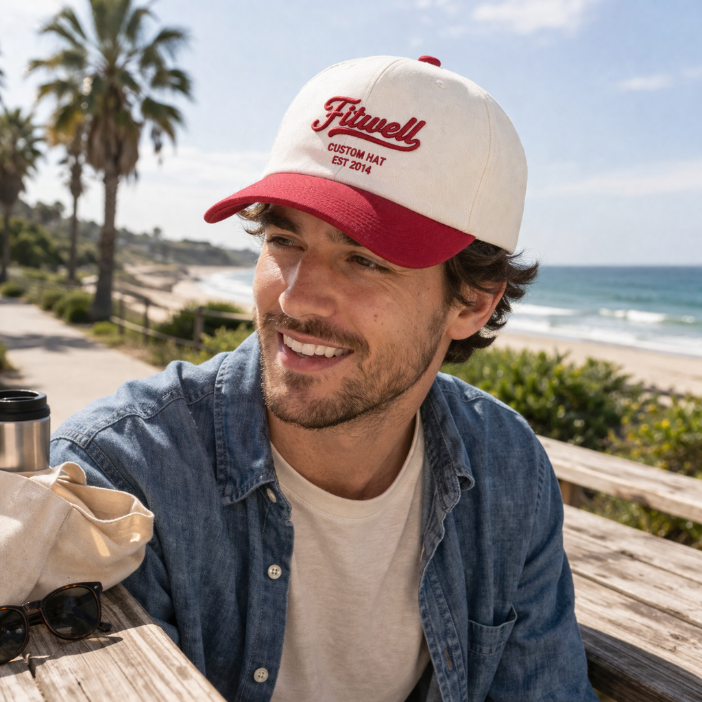 Los Angeles Embroidered Two Tone Cotton Baseball Cap