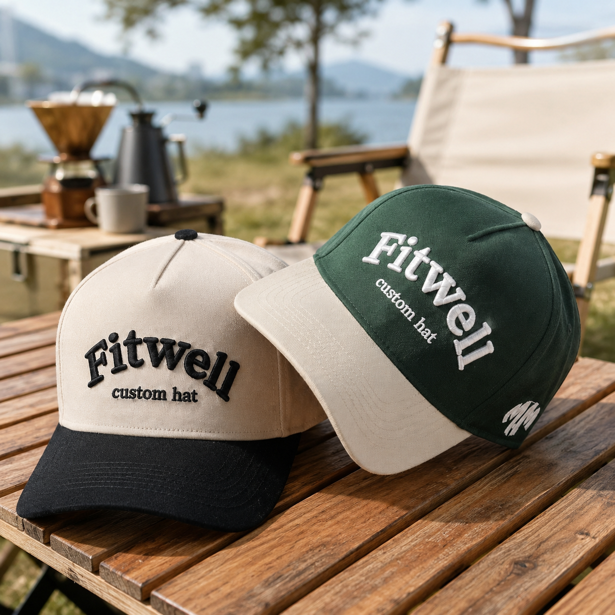 Two Tone Cotton Twill Baseball Cap with 3D Embroidered Mulligan Masters Logo