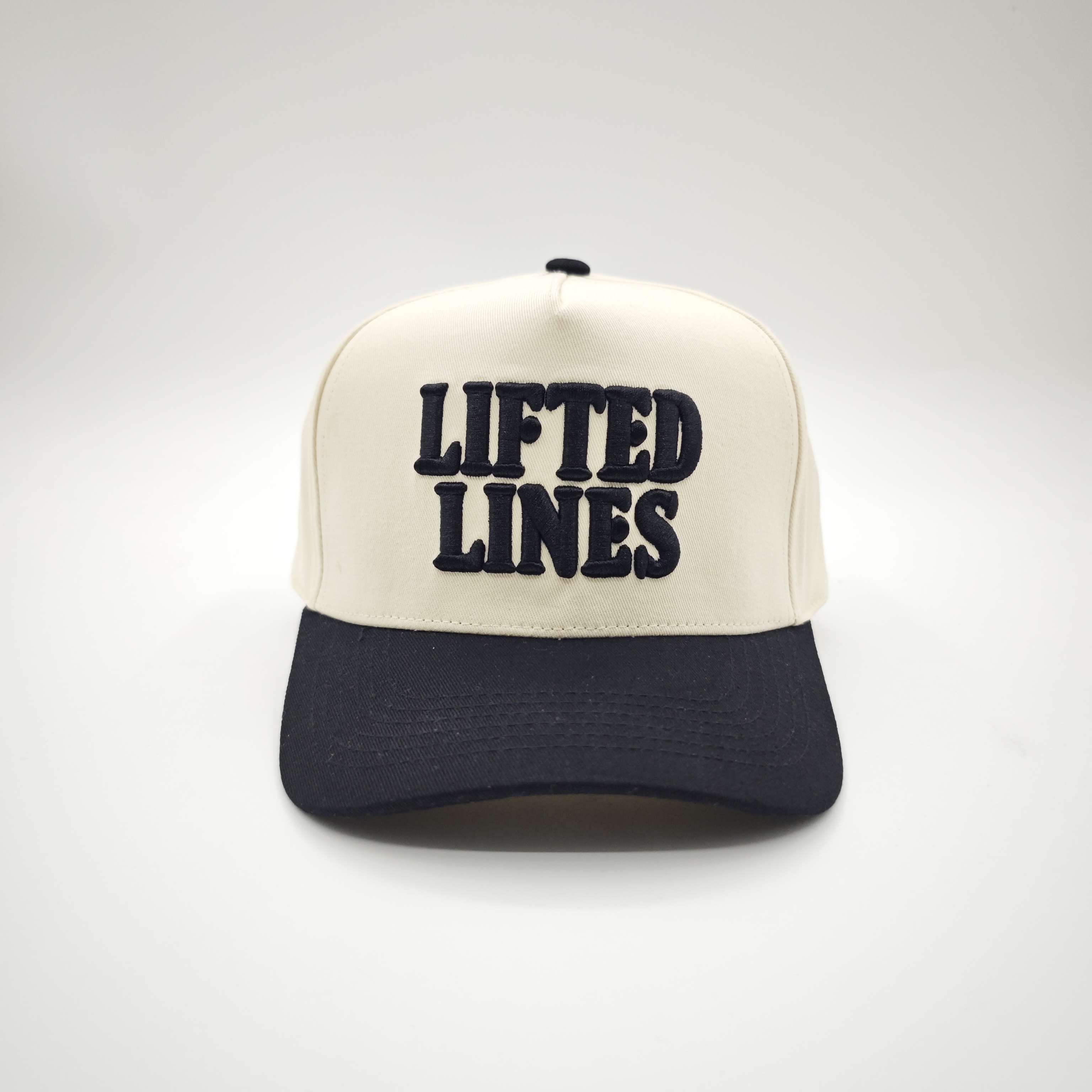 Lifted Lines Two-Tone 5 Panel Cotton Twill Baseball Cap