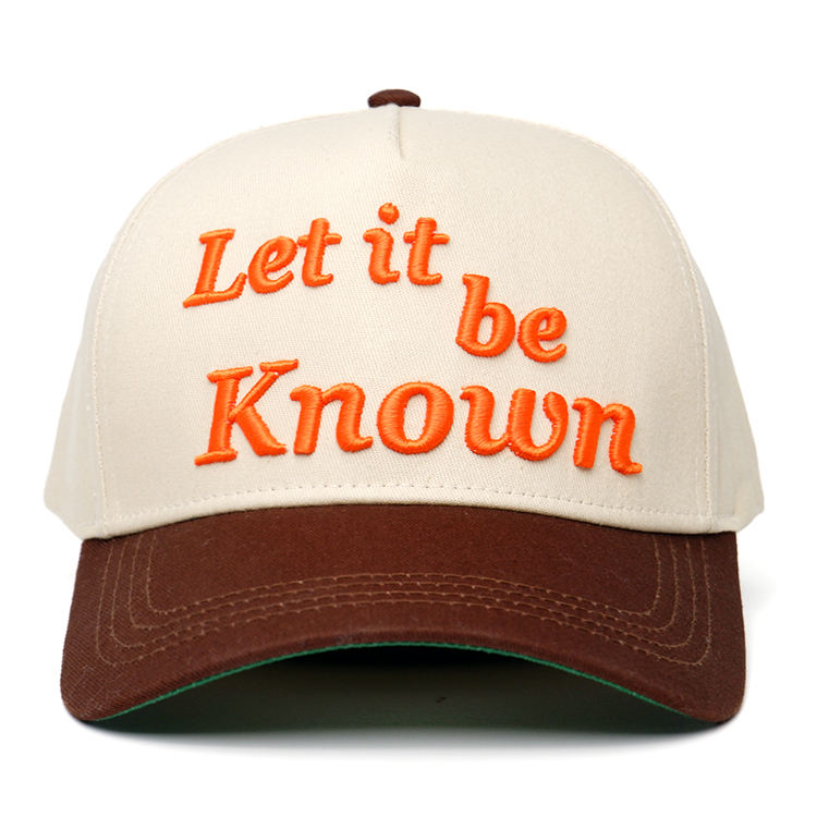Let It Be Known Embroidered Two Tone Baseball Cap Retro Cotton Hat