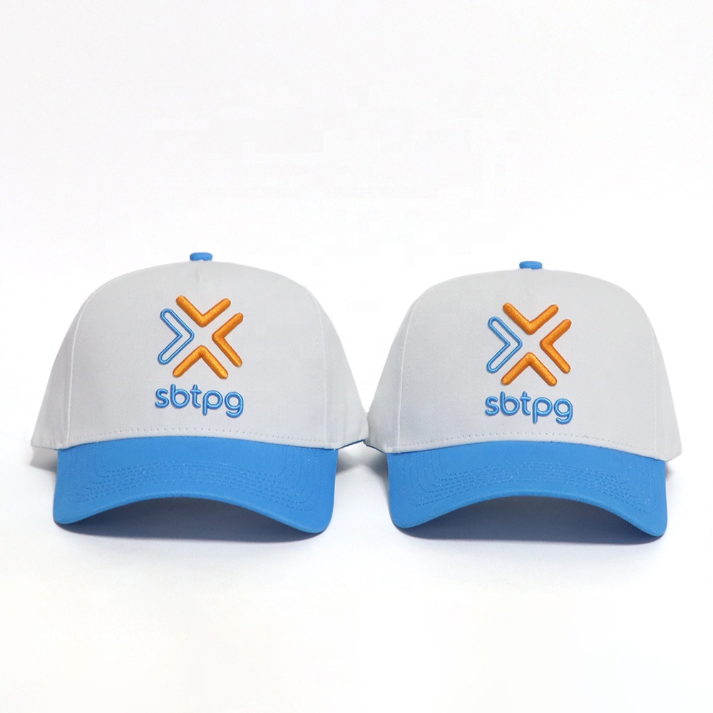 SBTPG 3D Logo Two Tone Cotton Twill 5 Panel Baseball Cap