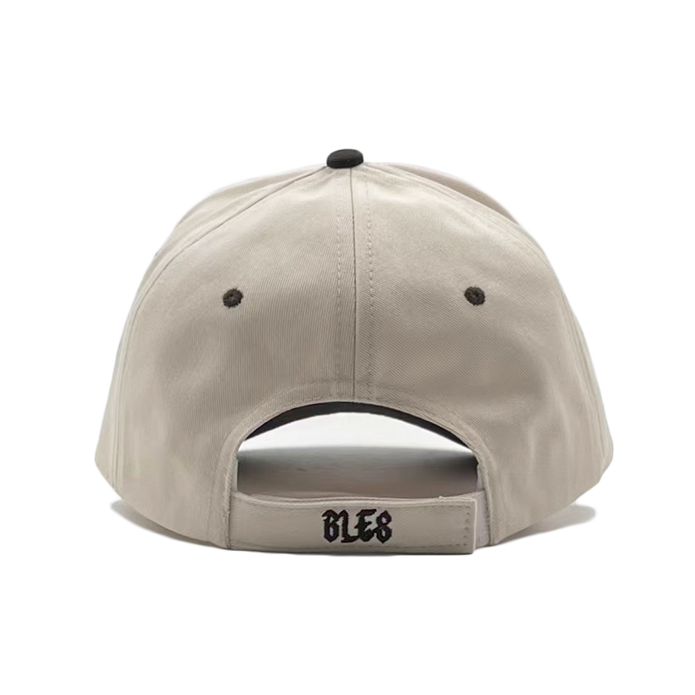 Minimalist Raised-Logo Two-Tone Curved-Brim Baseball Caps