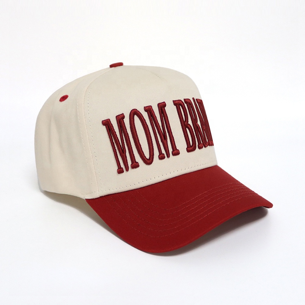 Mom Brain Embroidered Two Tone Baseball Cap Adjustable Snapback Hat