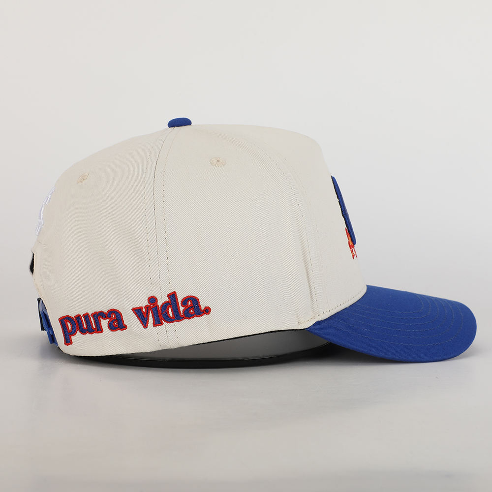 Two Tone Cotton Twill Baseball Cap with Raised CR Embroidery